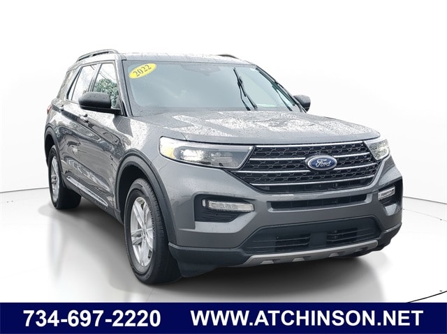 Certified 2022 Ford Explorer XLT with VIN 1FMSK8DH4NGC43841 for sale in Belleville, MI