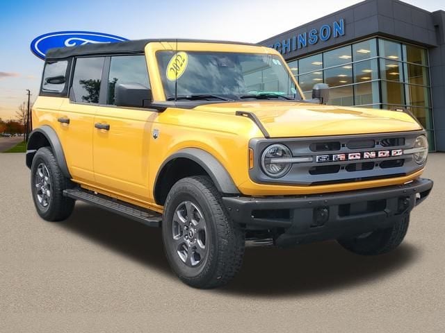 Certified 2022 Ford Bronco 4-Door Big Bend with VIN 1FMDE5BHXNLB87543 for sale in Belleville, MI