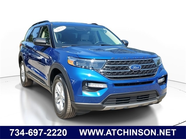 Certified 2022 Ford Explorer XLT with VIN 1FMSK8DHXNGB81748 for sale in Belleville, MI