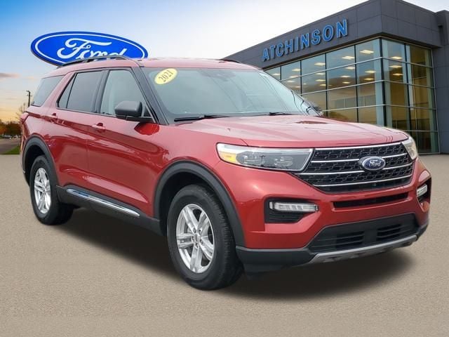 Certified 2021 Ford Explorer XLT with VIN 1FMSK8DH1MGB78428 for sale in Belleville, MI