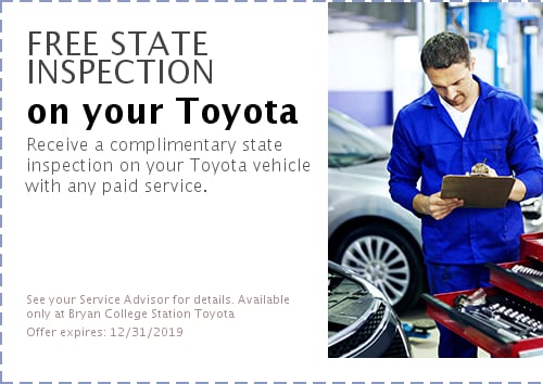 Car Inspection College Station >> Service Specials Bryan College Station Toyota Car Inspection College Station >> Service Specials Bryan College Station Toyota