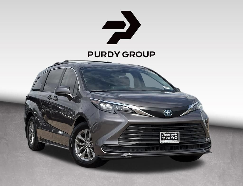 Predawn Gray Mica 2024 Toyota Sienna Minivan Front-Wheel Drive Continuously Variable Transmission