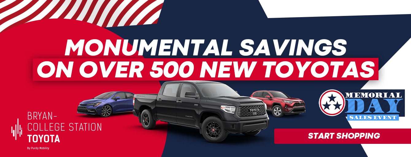 Monumental Savings on Toyotas During The Memorial Day Sales Event in