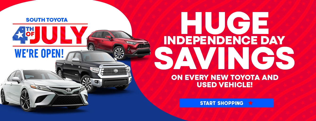 Huge Independence Day Savings at South Toyota this July 4th! South Toyota