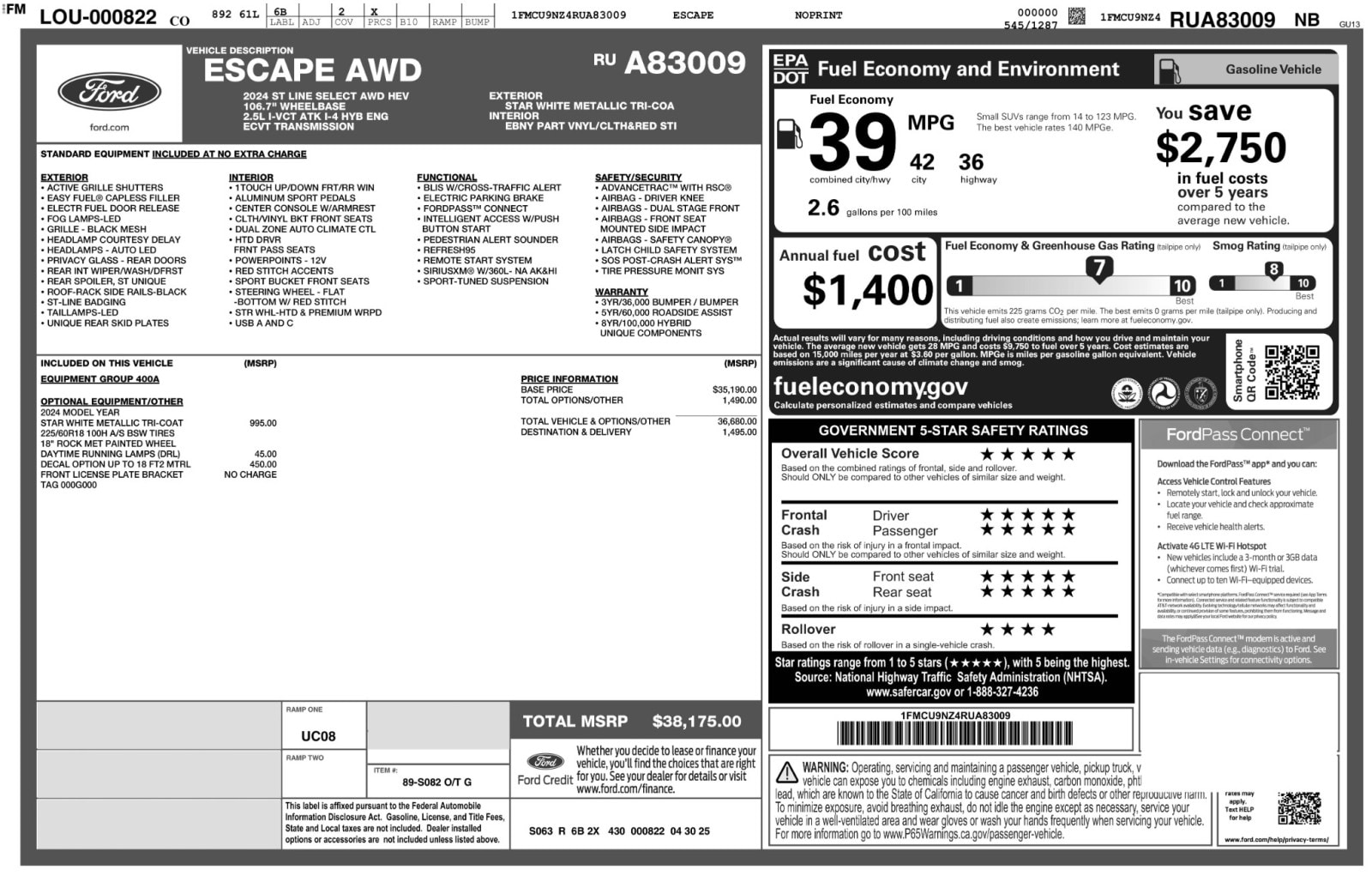 2024 Ford Escape ST-Line Select - Photo 49