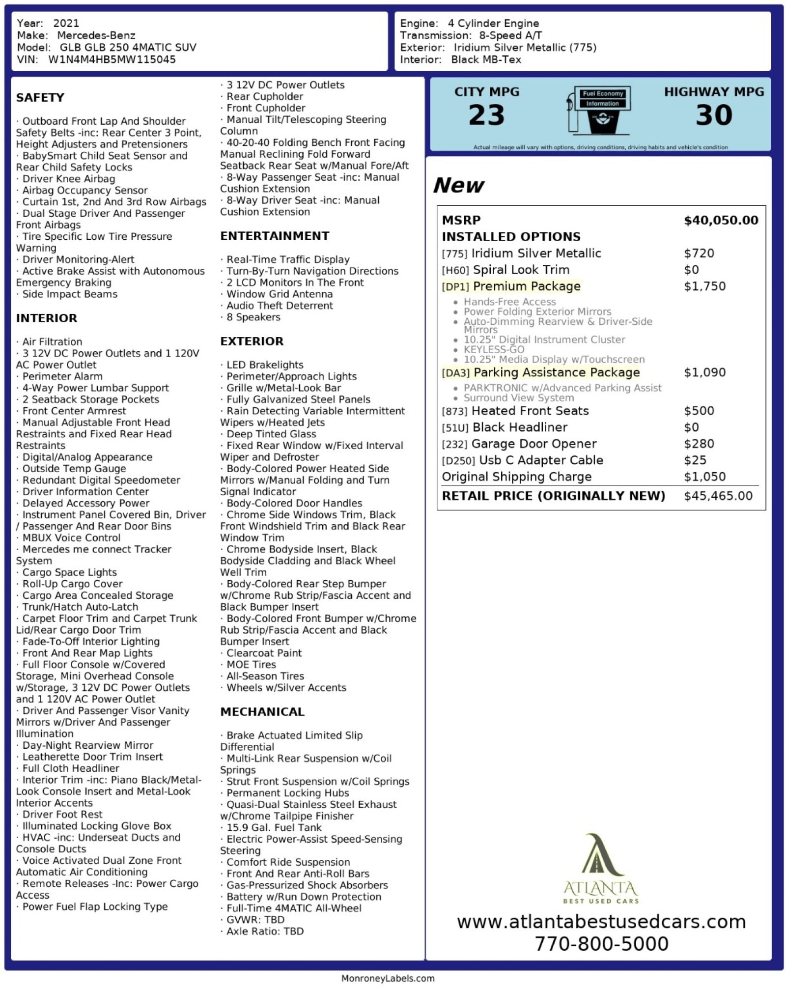 2021 Mercedes-Benz GLB Base - Photo 54