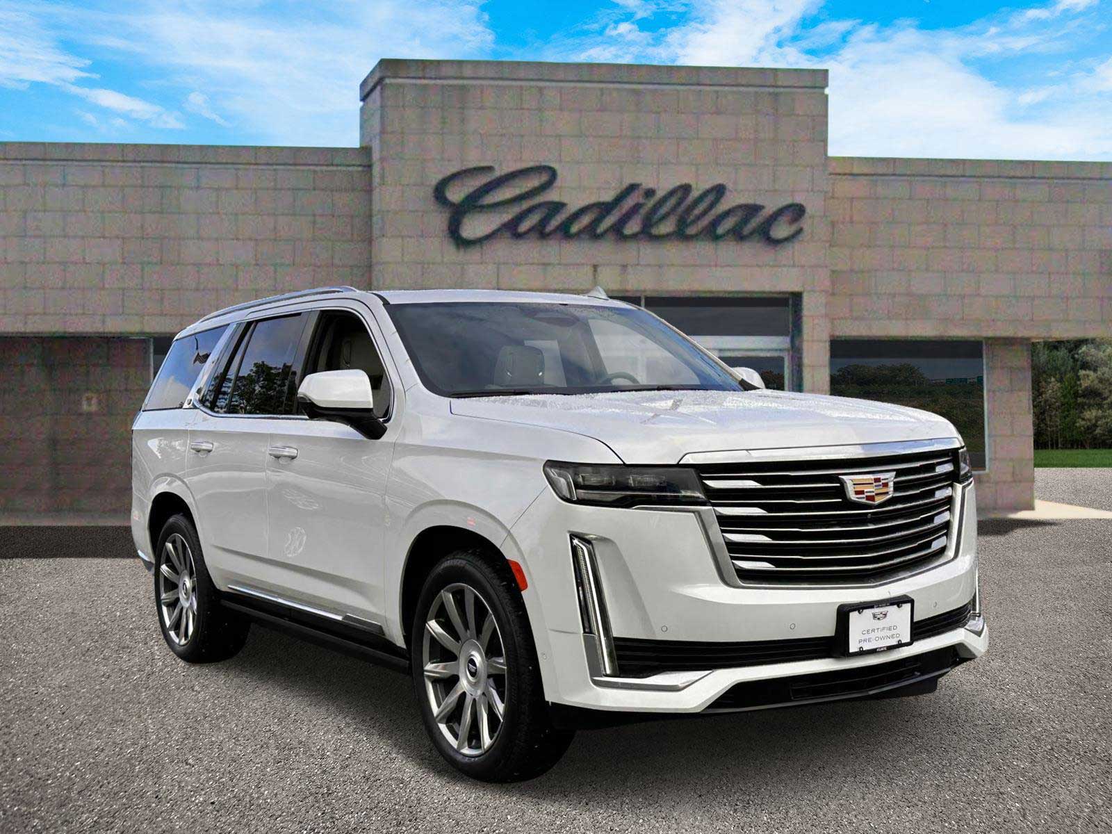 Certified 2022 Cadillac Escalade Premium Luxury Platinum with VIN 1GYS4DKL8NR296460 for sale in Bay Shore, NY