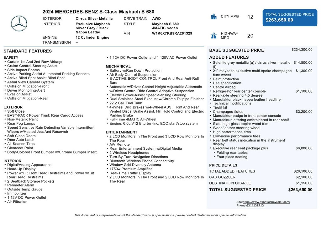 Used 2024 Mercedes-Benz Maybach S 680 4matic Sedan