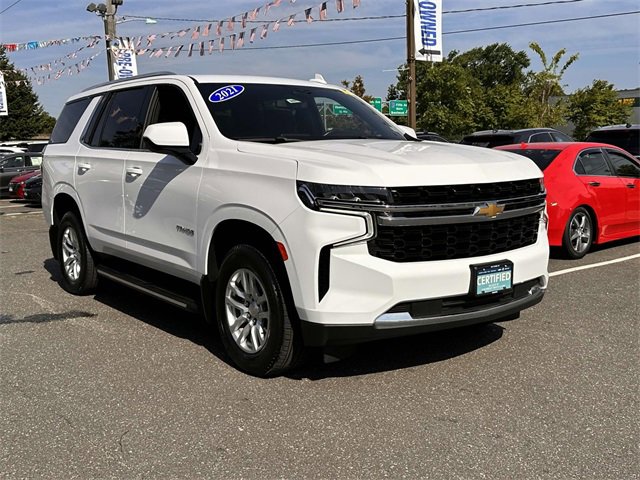 Certified 2021 Chevrolet Tahoe LS with VIN 1GNSKMKD0MR333673 for sale in Bay Shore, NY