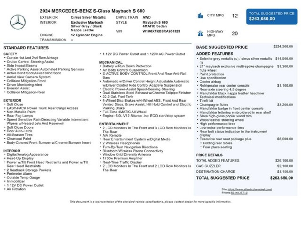 Used 2024 Mercedes-Benz Maybach S 680 4MATIC Sedan