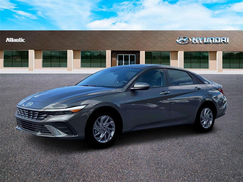 New 2026 Hyundai Elantra Hybrid Blue Sedan