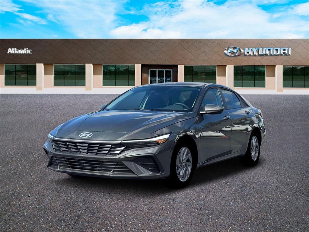 New 2026 Hyundai Elantra Hybrid Blue Sedan