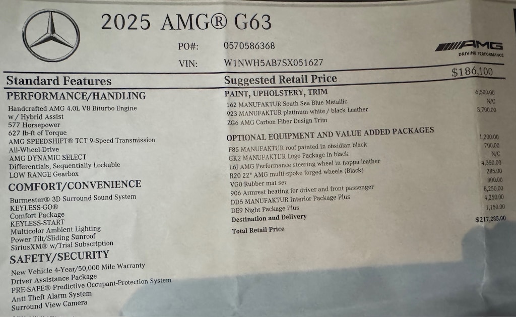 Used 2025 Mercedes-Benz AMG G 63 G 63 AMG® SUV