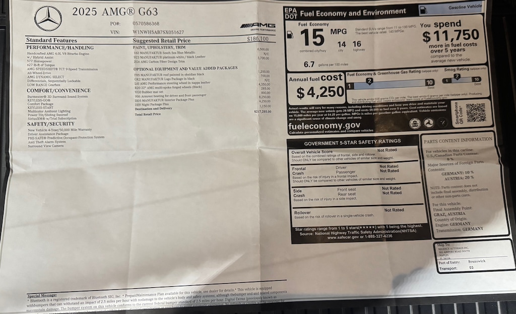 Used 2025 Mercedes-Benz AMG G 63 G 63 AMG® SUV