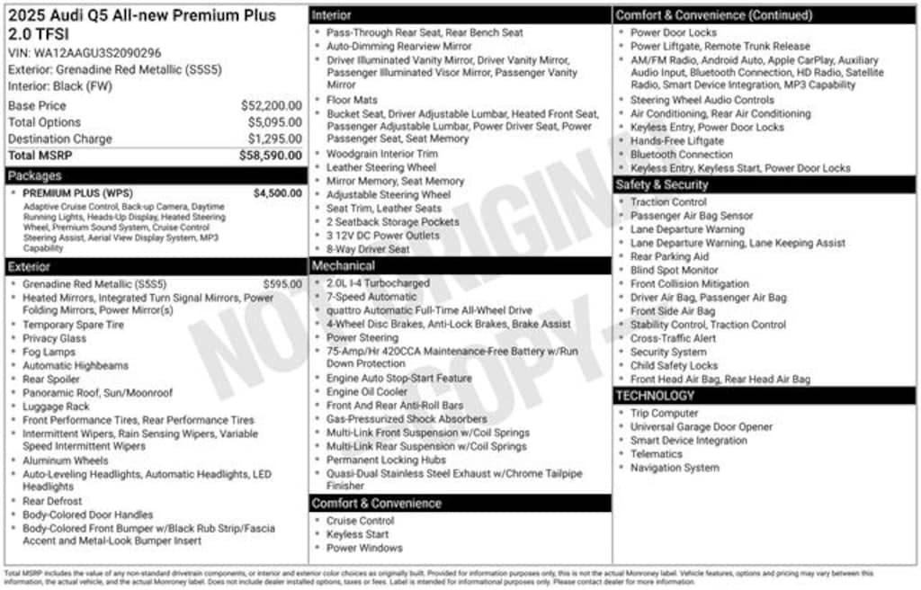 Certified 2025 Audi Q5 2.0T Premium Plus SUV