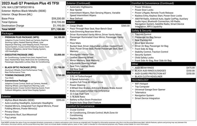 2023 Audi Q7 Premium Plus's photo