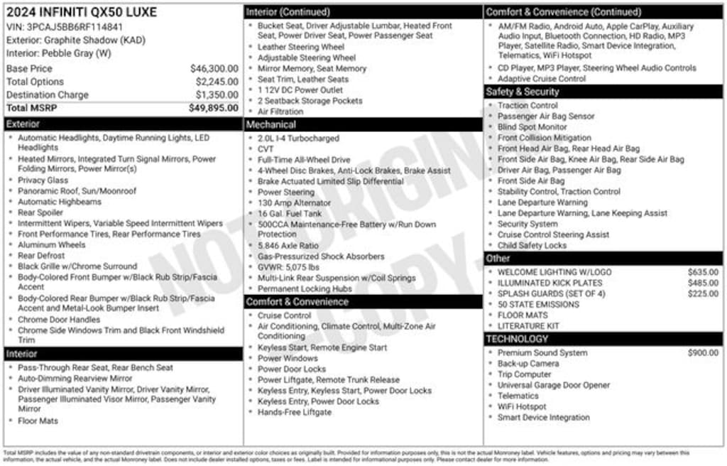 Used 2024 INFINITI QX50 Luxe SUV