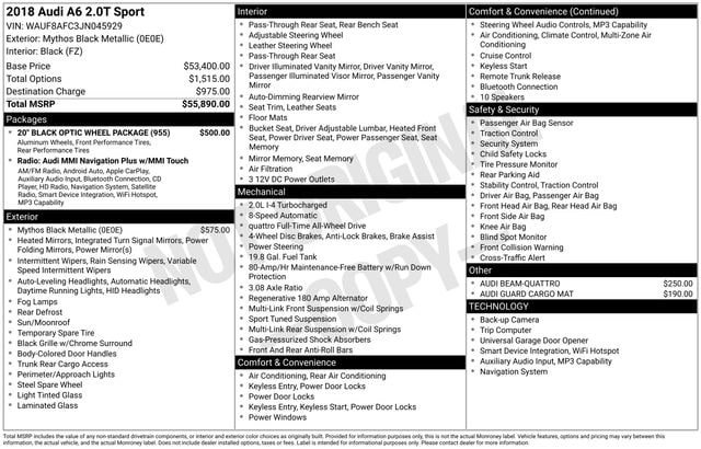 2018 Audi A6 Sport's photo