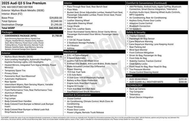 2025 Audi Q3 S Line Premium's photo
