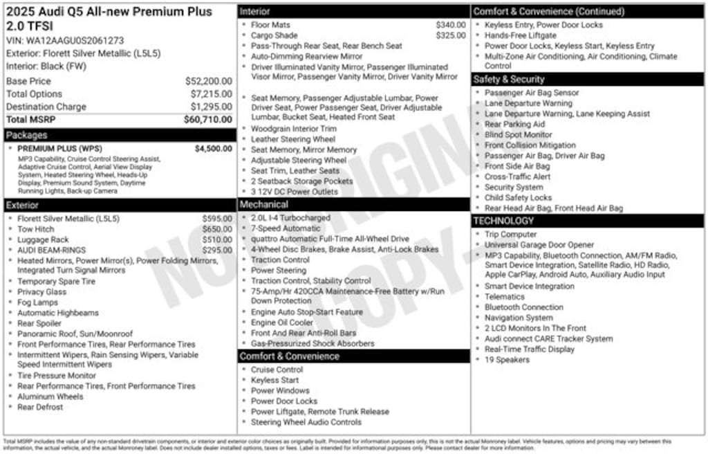 Certified 2025 Audi Q5 2.0T Premium Plus SUV