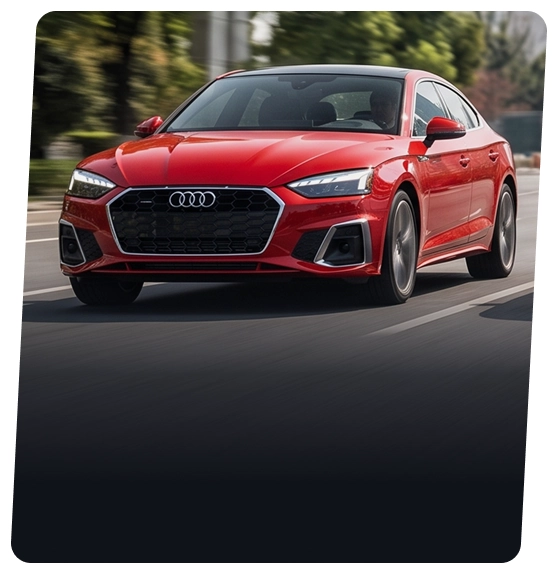 Audi hatchback shown from the front three-quarter angle