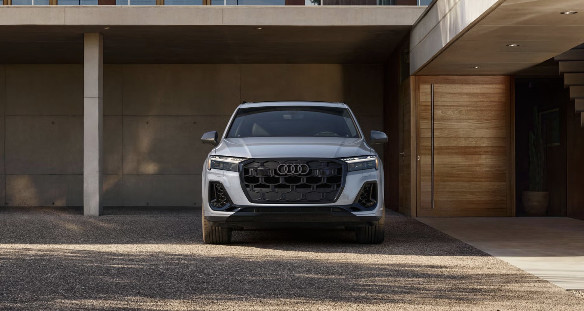 New for 2026, the optional vision package includes HD Matrix-design LED headlights with Audi laser light, high beam assist, headlight washers, and night vision assist