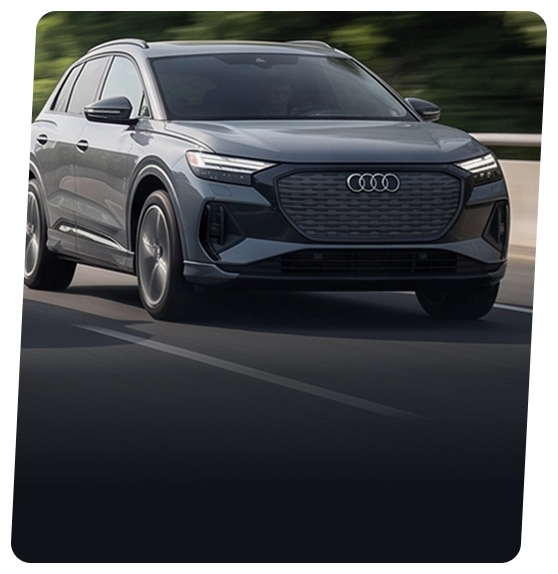 Audi hybrid model shown from the front three-quarter angle