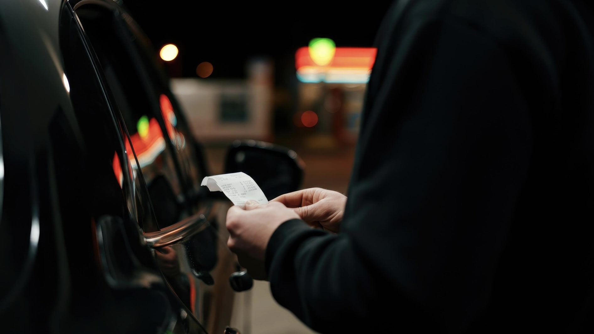 Driver receiving a ticket after a traffic violation