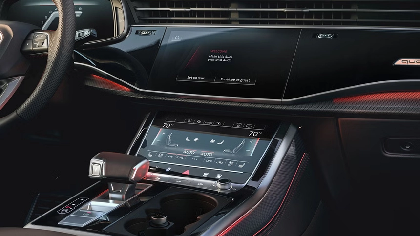 Audi MMI dual touchscreen center console