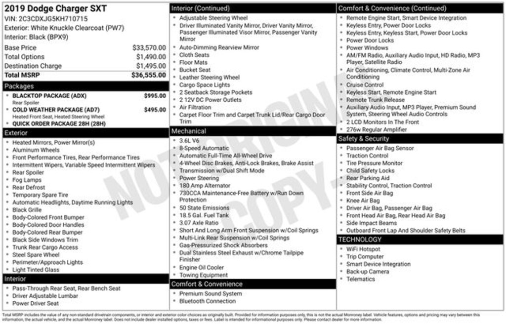 Used 2019 Dodge Charger SXT Sedan