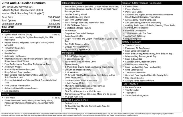 2023 Audi A3 Sedan Premium's photo