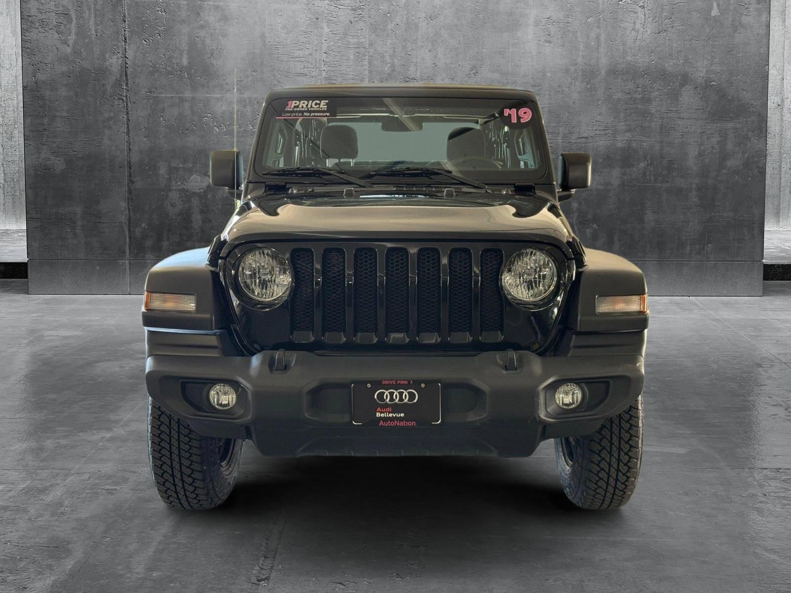 Used 2019 Jeep Wrangler Sport with VIN 1C4GJXAG1KW590788 for sale in Bellevue, WA