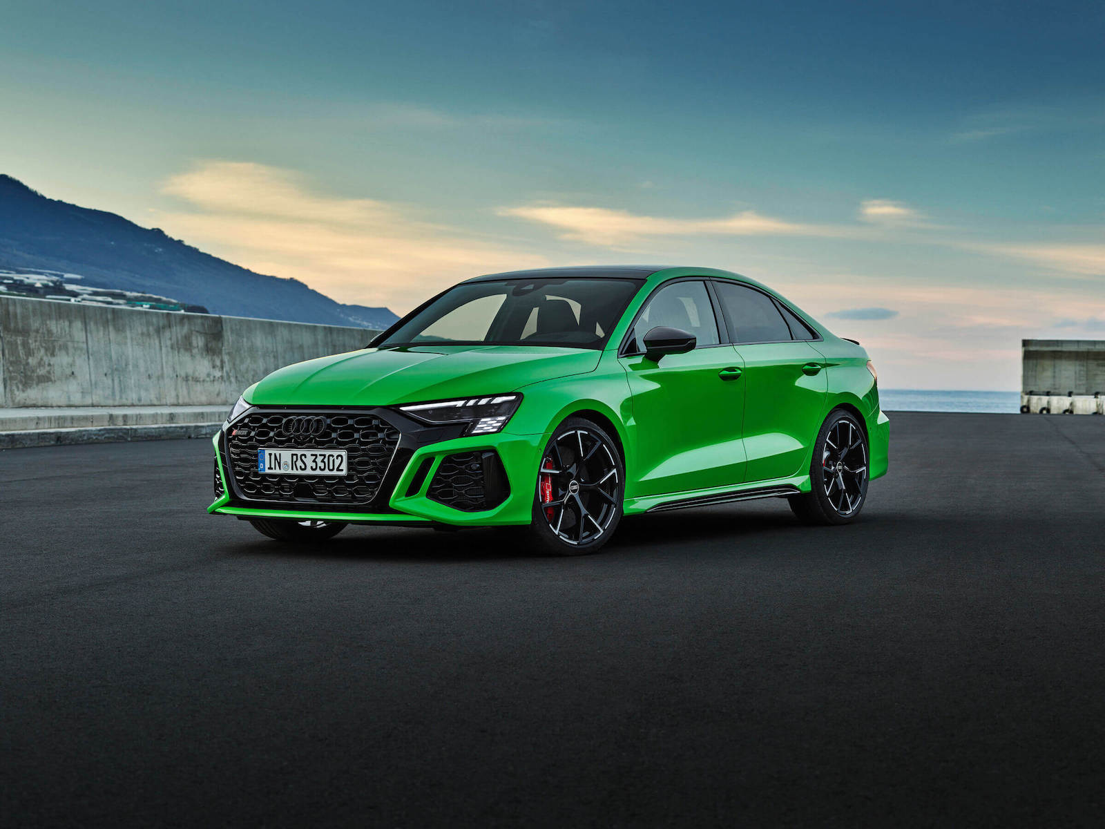 2022 Audi RS 3 in Kyalami green