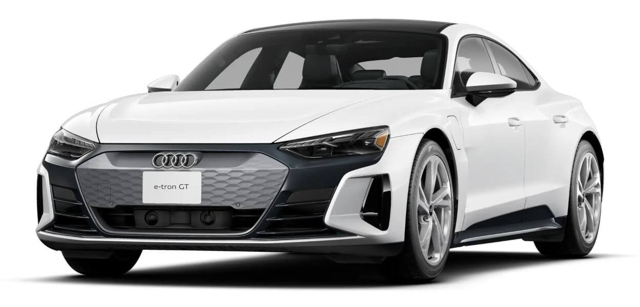 Audi e-tron GT in Ibis White