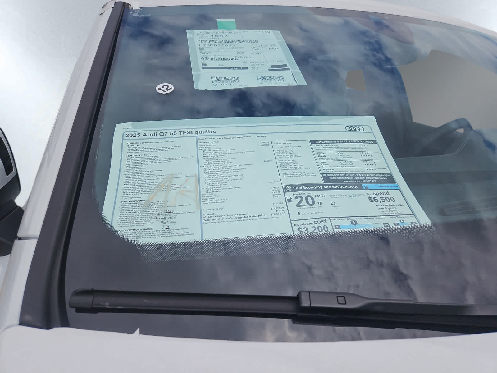 new 2025 Audi Q7 car, priced at $76,575