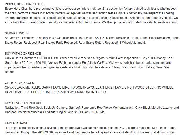 used 2018 Volvo XC90 car, priced at $19,598