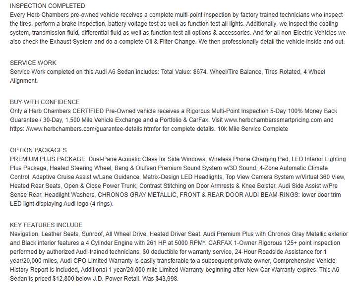 used 2025 Audi A6 car, priced at $41,998