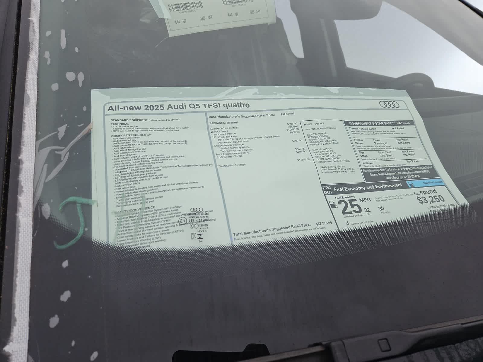 new 2025 Audi Q5 car, priced at $57,775