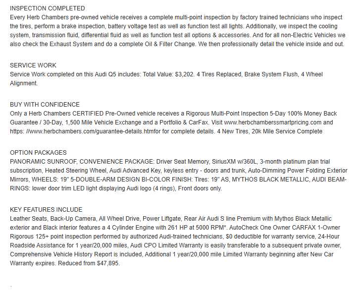 used 2023 Audi Q5 car, priced at $30,598