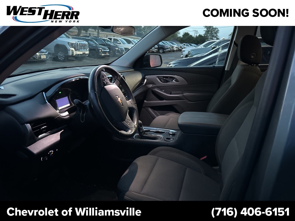 Used 2021 Chevrolet Traverse 1LT with VIN 1GNEVGKW5MJ249919 for sale in Bowmansville, NY