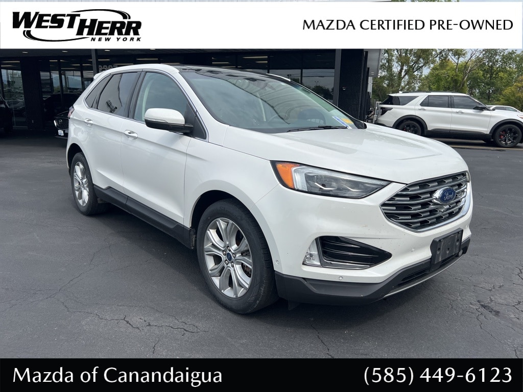 Used 2020 Ford Edge Titanium with VIN 2FMPK4K97LBA77443 for sale in Bowmansville, NY