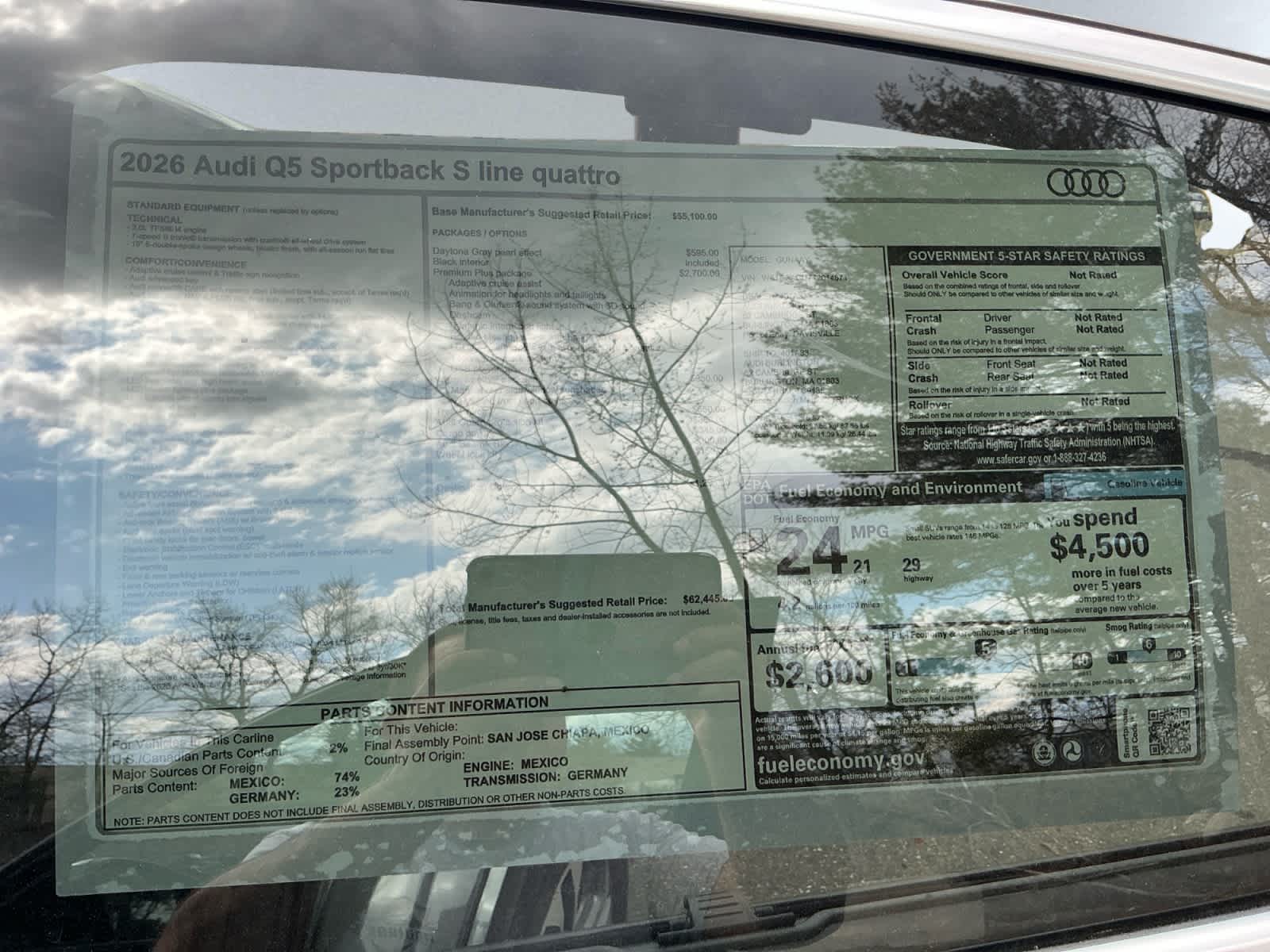 new 2026 Audi Q5 Sportback car, priced at $62,445