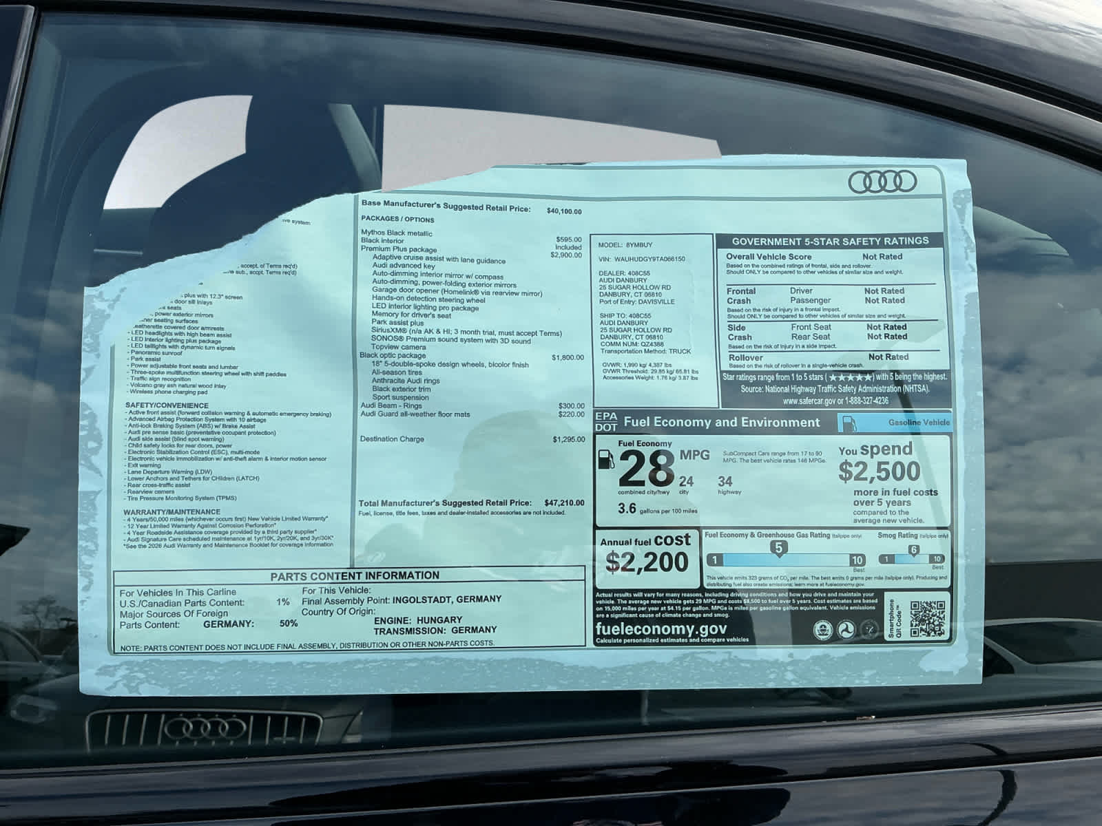 new 2026 Audi A3 car, priced at $47,210