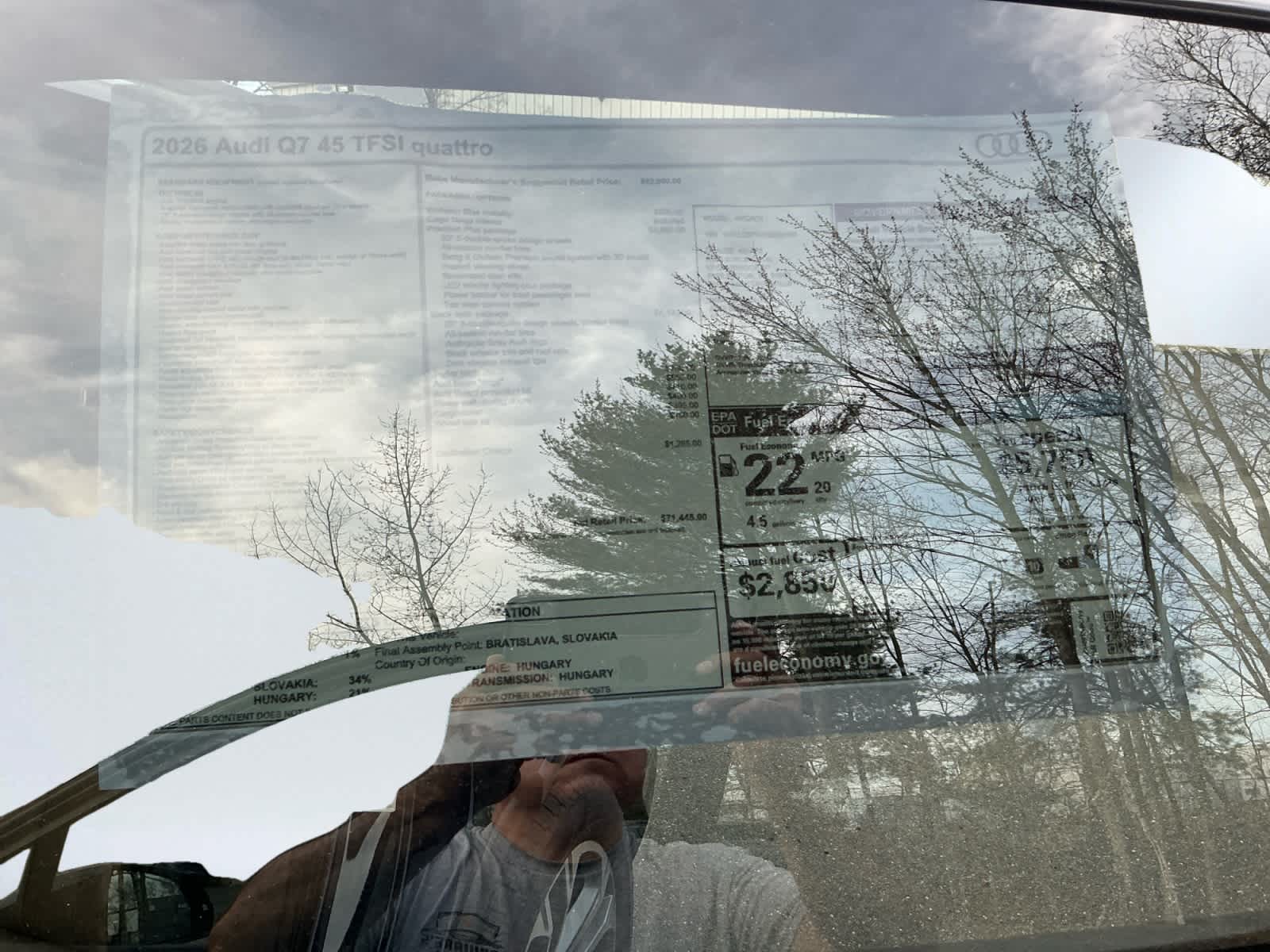 new 2026 Audi Q7 car, priced at $71,445