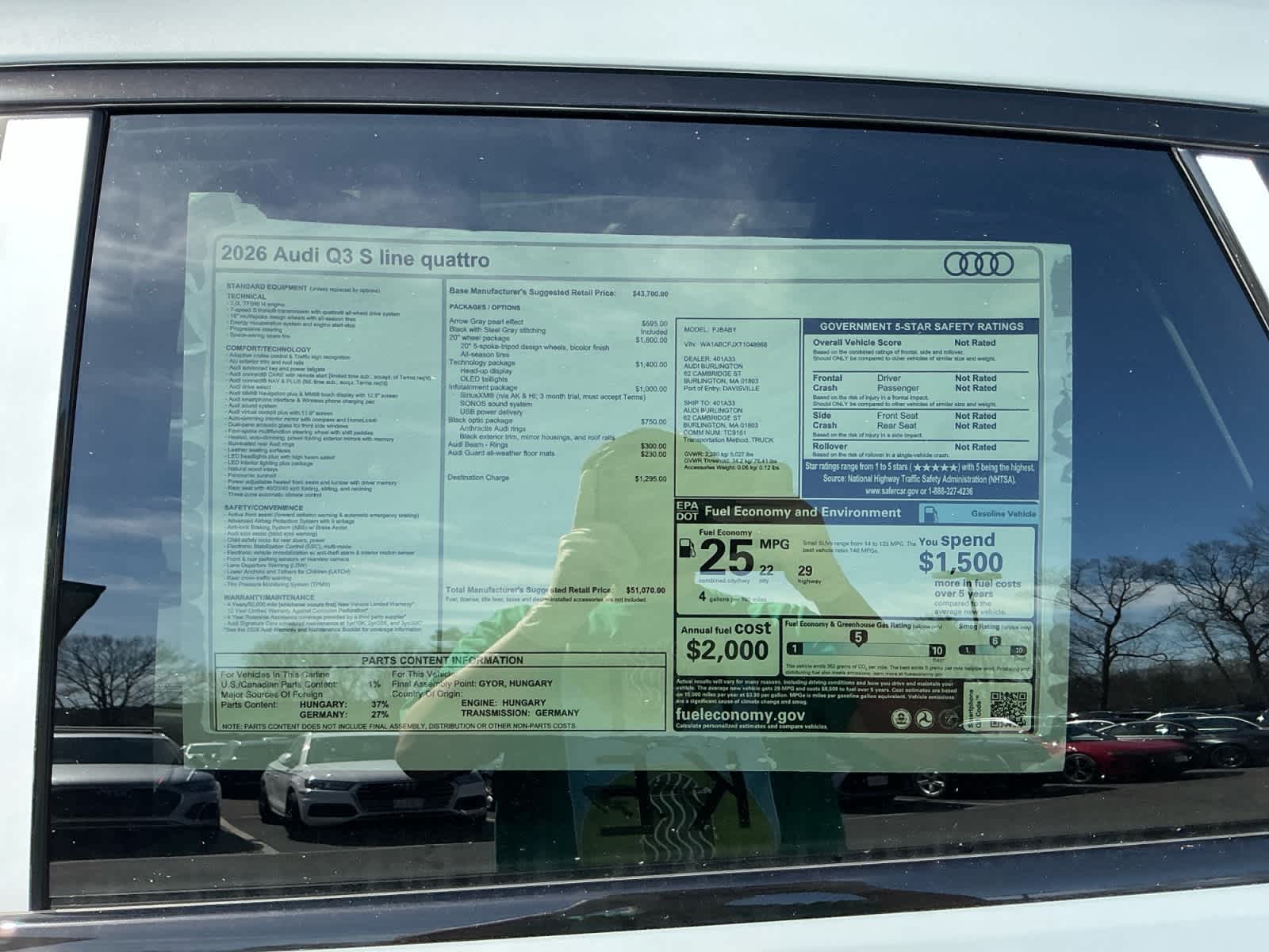 new 2026 Audi Q3 car, priced at $51,070