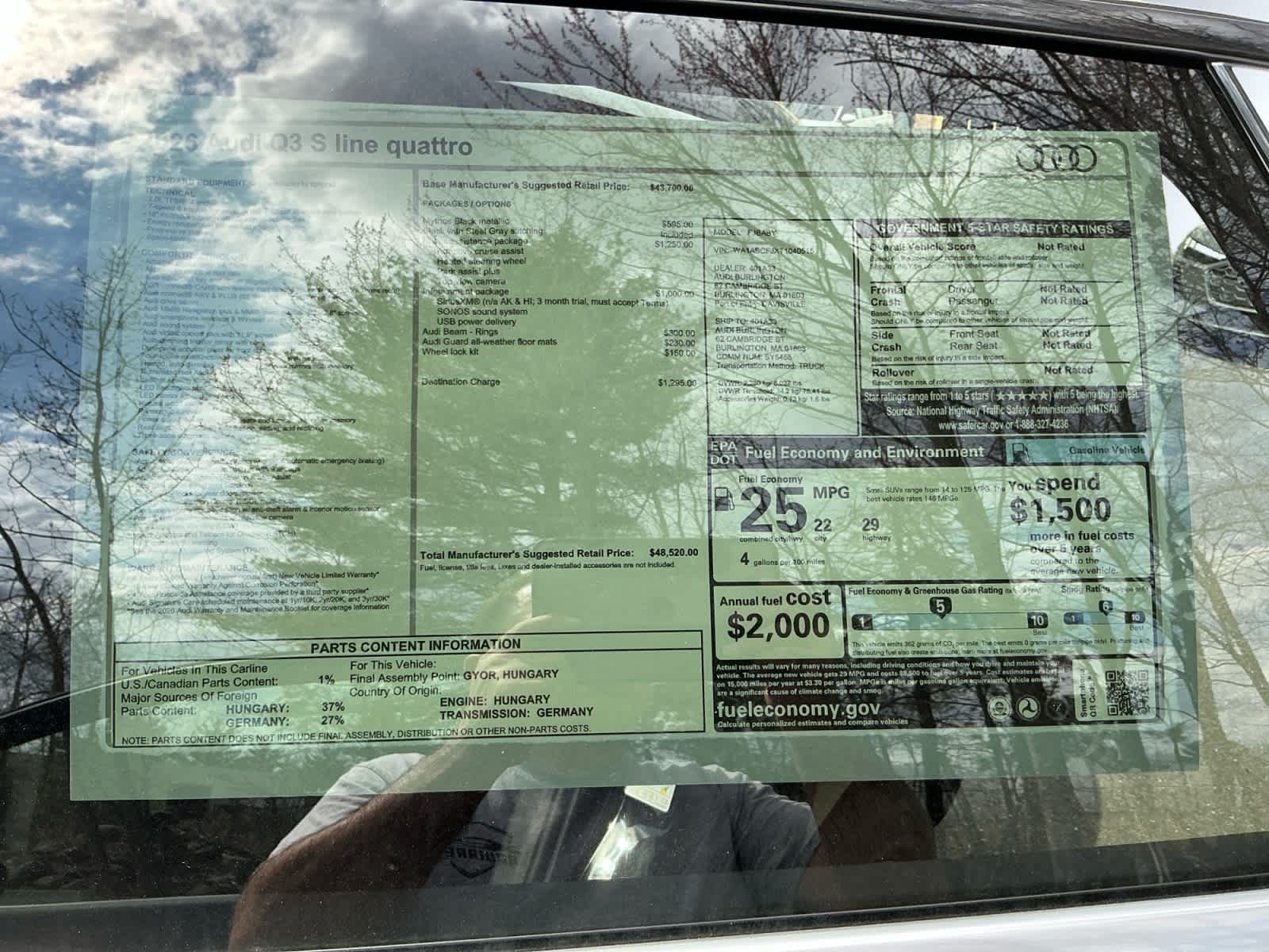 new 2026 Audi Q3 car, priced at $48,520