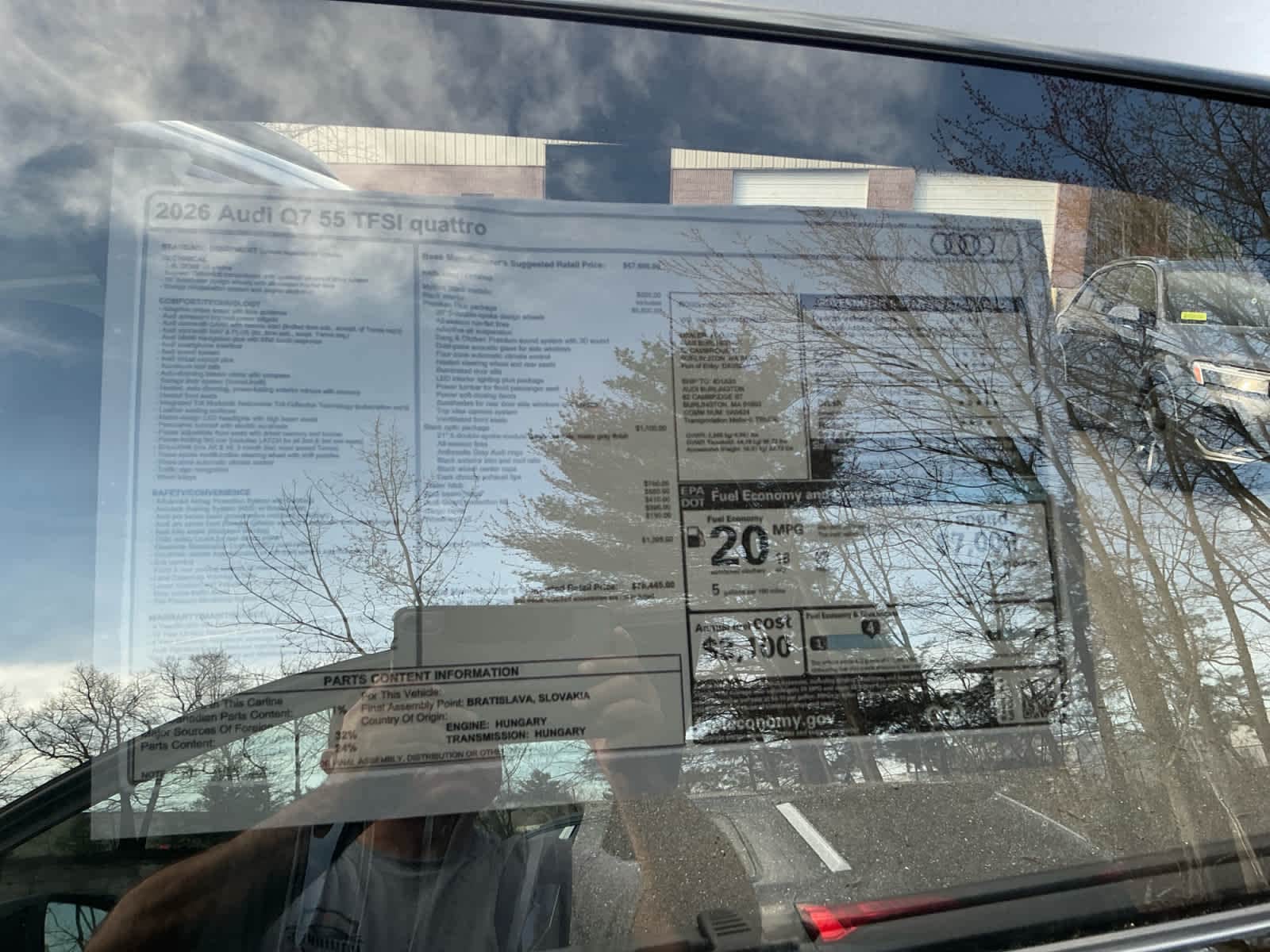 new 2026 Audi Q7 car, priced at $78,445