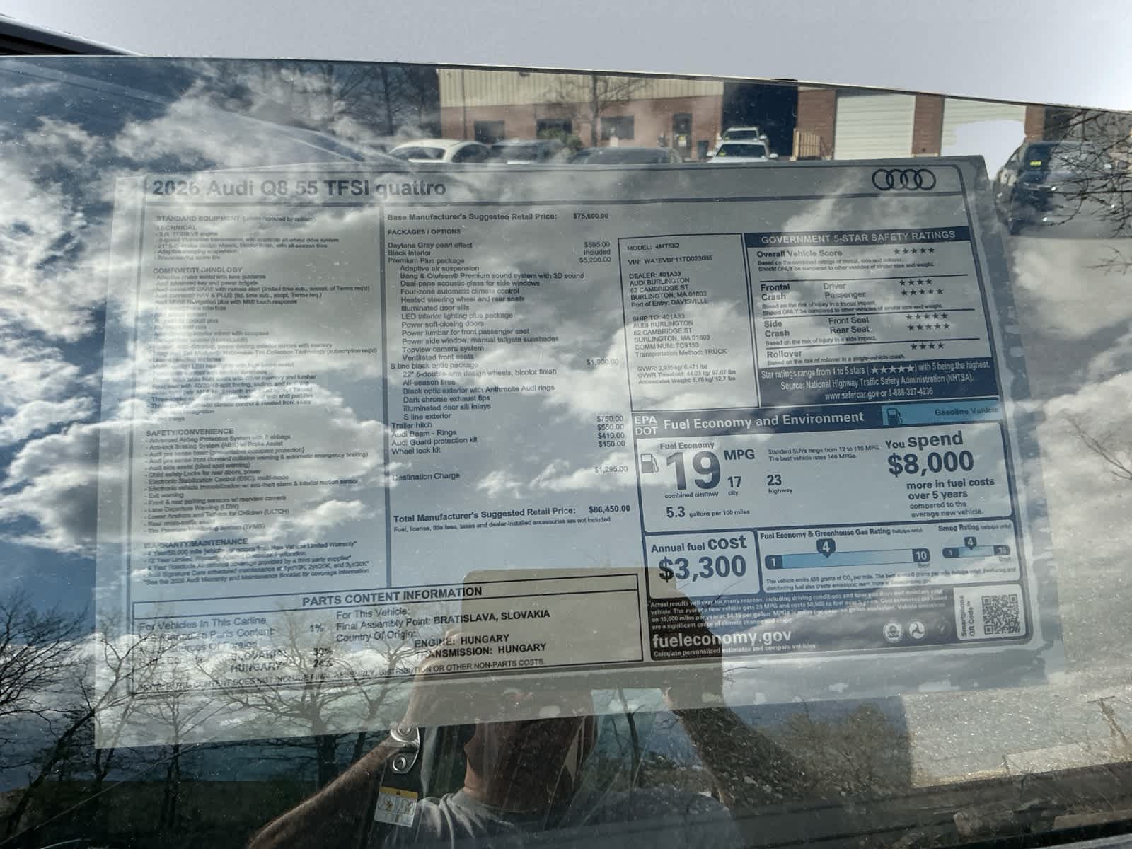 new 2026 Audi Q8 car, priced at $86,450