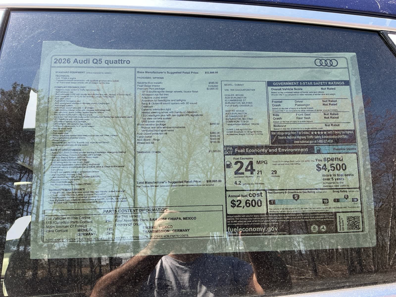 new 2026 Audi Q5 car, priced at $59,695