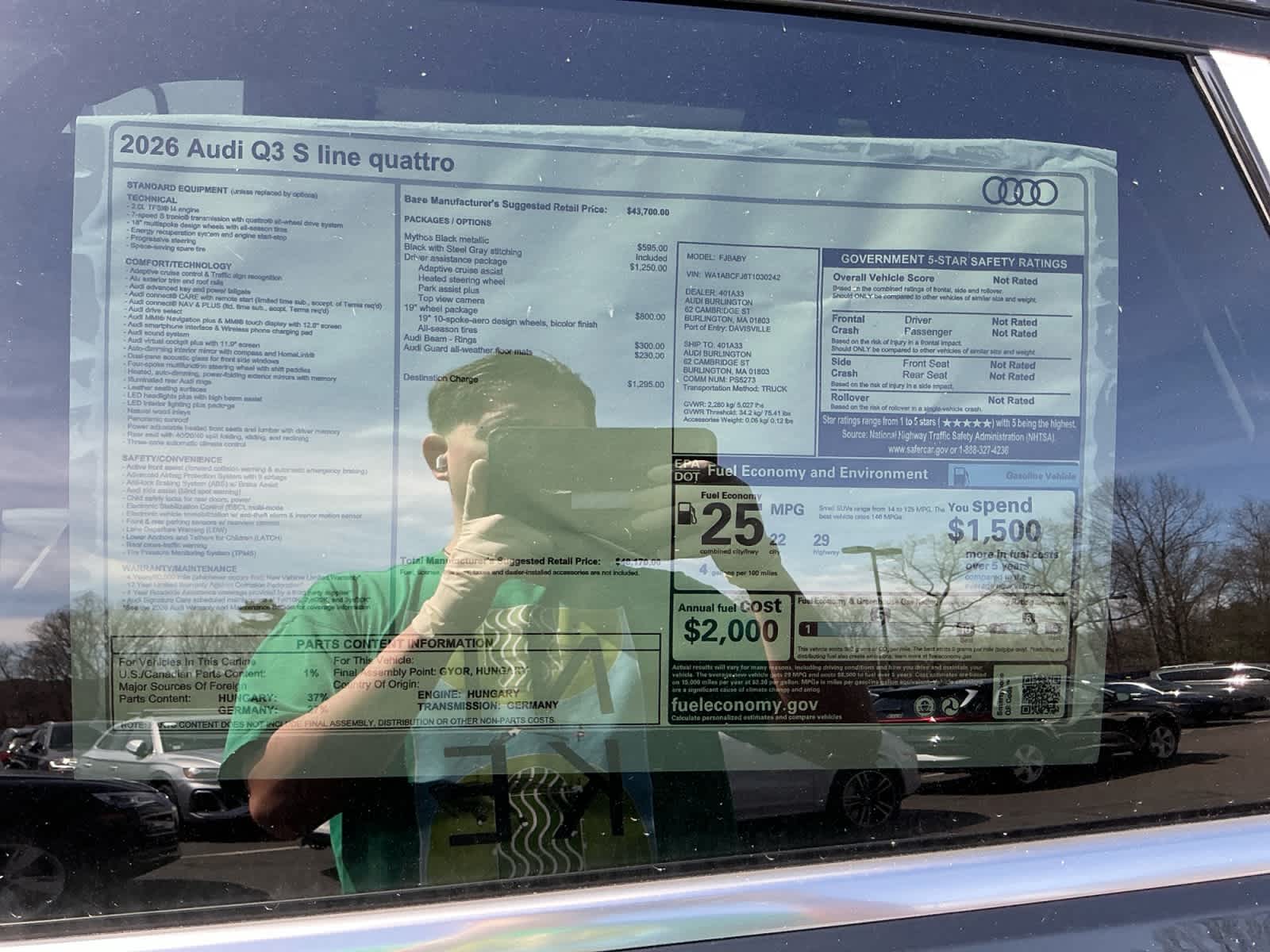 new 2026 Audi Q3 car, priced at $48,170